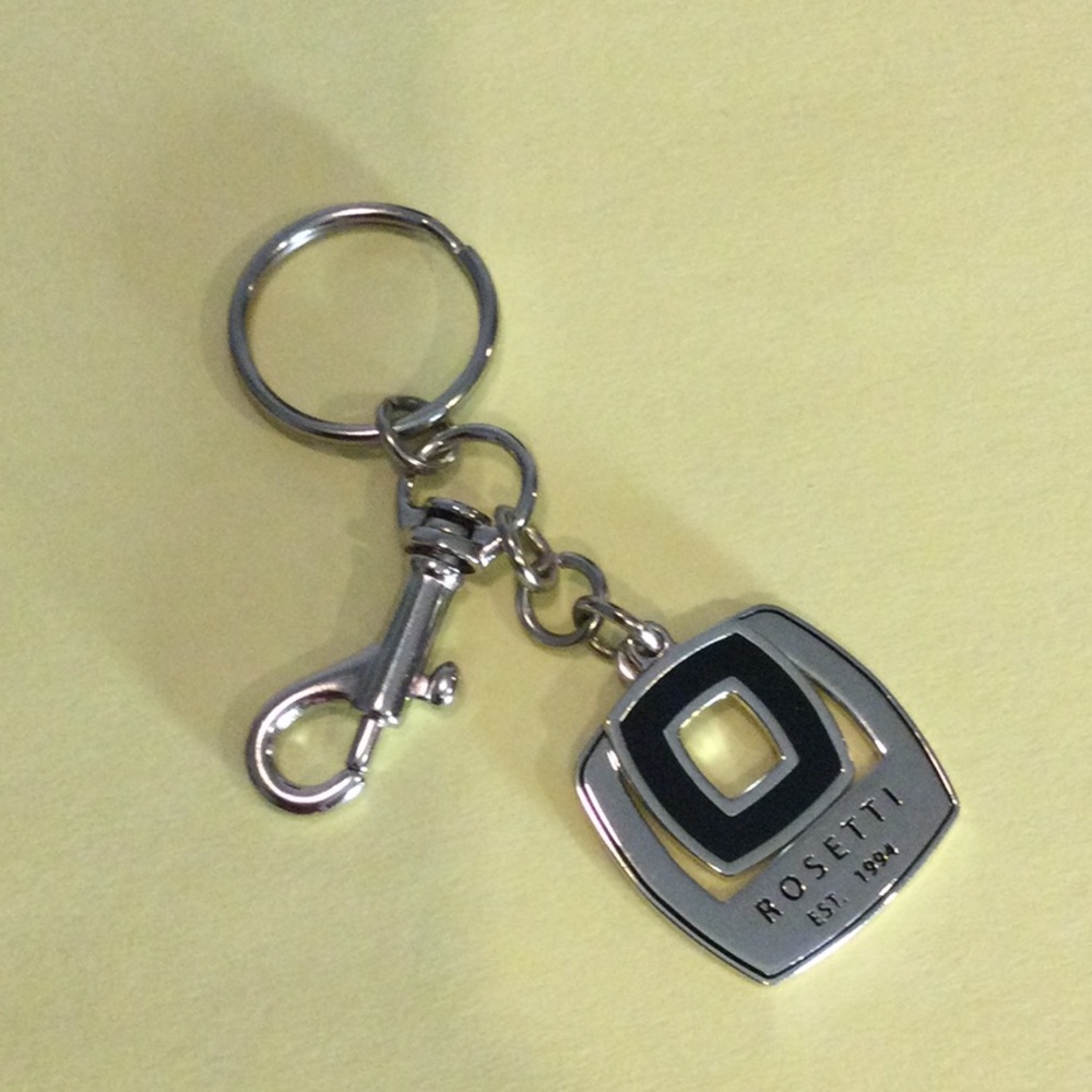 Rosetti Black & Silver Key Chain
